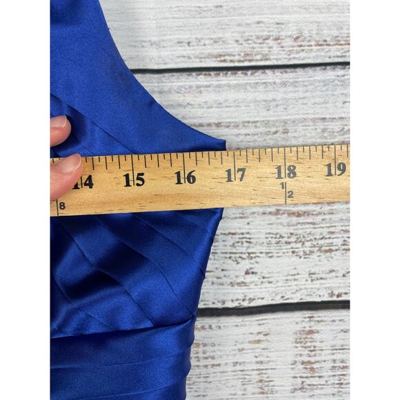 Eliza J Blue Babydoll Fit and Flare Midi Dress Sz 6 Y2K Formal Prom Dance Fairy - Picture 3 of 8